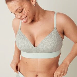 NWT/NIB VS Pink Wear Everywhere Wireless Lightly Lined Bra, Heathered Gray 40DD